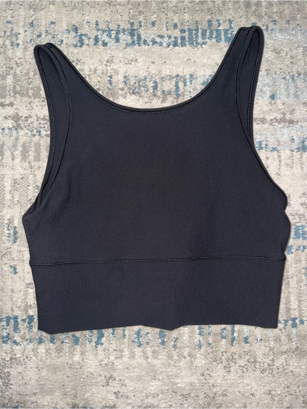lululemon athletica Black Ribbed Cropped Tank